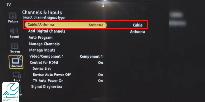 آموزش کانال یابی دیجیتال تلویزیون سامسونگ