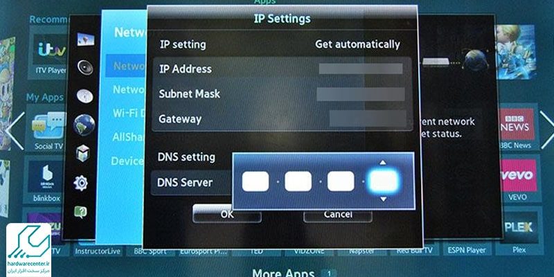 آموزش تنظیم DNS تلویزیون سامسونگ